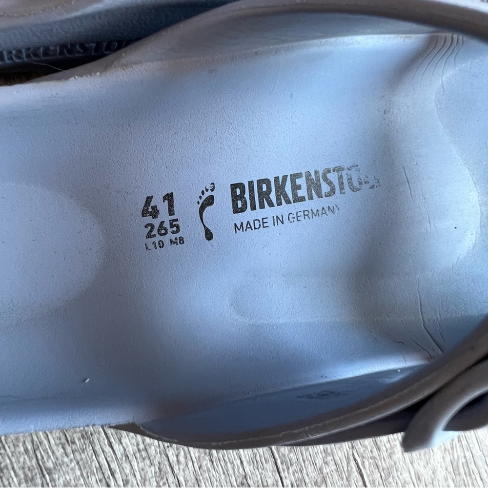 Birkenstock Arizona EVA Sky Blue Waterproof Sandals Size 10 Lightweight - Picture 8 of 9